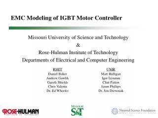 EMC Modeling of IGBT Motor Controller