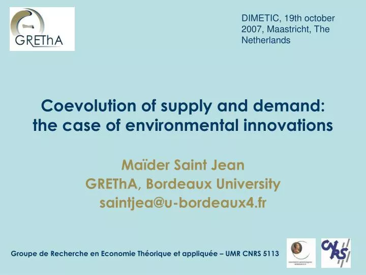 coevolution of supply and demand the case of environmental innovations