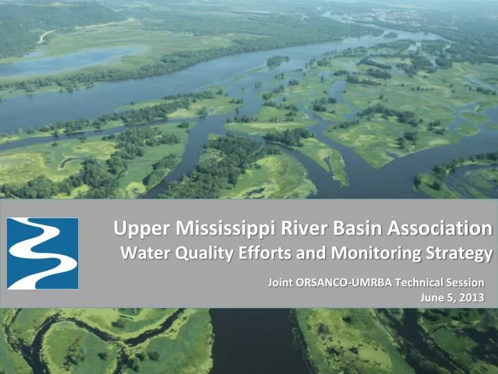 upper mississippi river basin association water quality efforts and monitoring strategy
