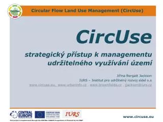 circuse strategick p stup k managementu udr iteln ho vyu v n zem