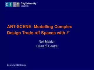 ART-SCENE: Modelling Complex Design Trade-off Spaces with i*