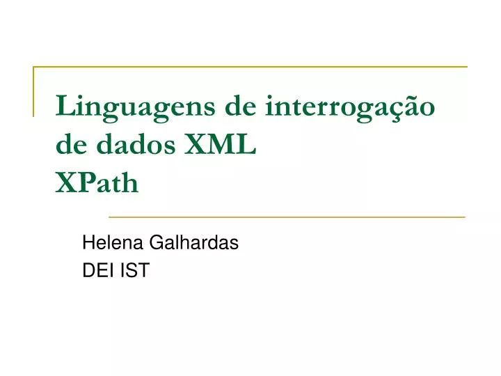 linguagens de interroga o de dados xml xpath