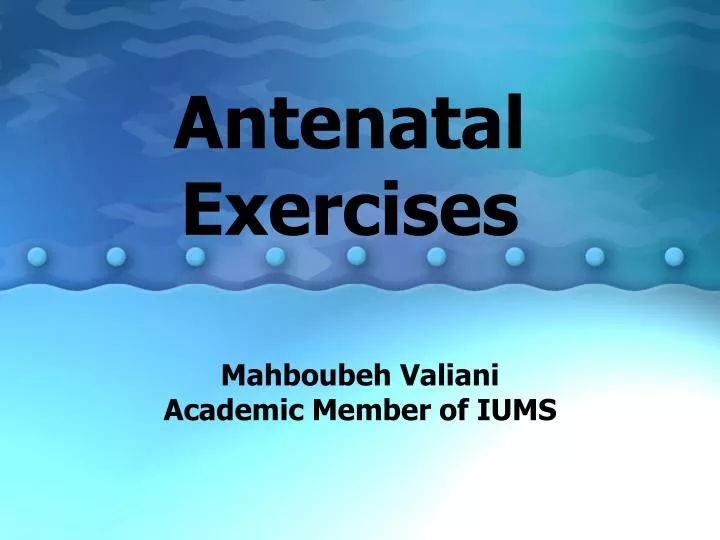 antenatal exercises