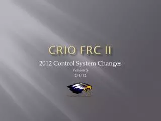 cRIO FRC II