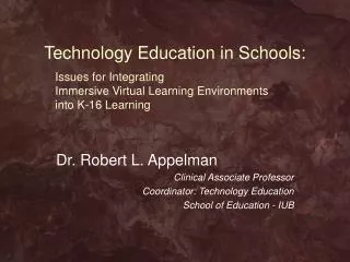 Technology Education in Schools: