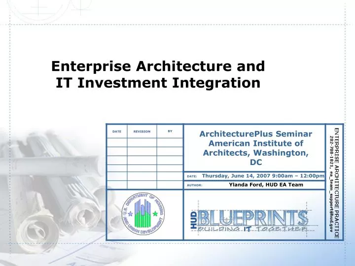 enterprise architecture and it investment integration