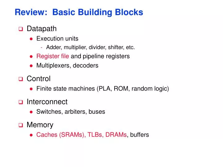 review basic building blocks