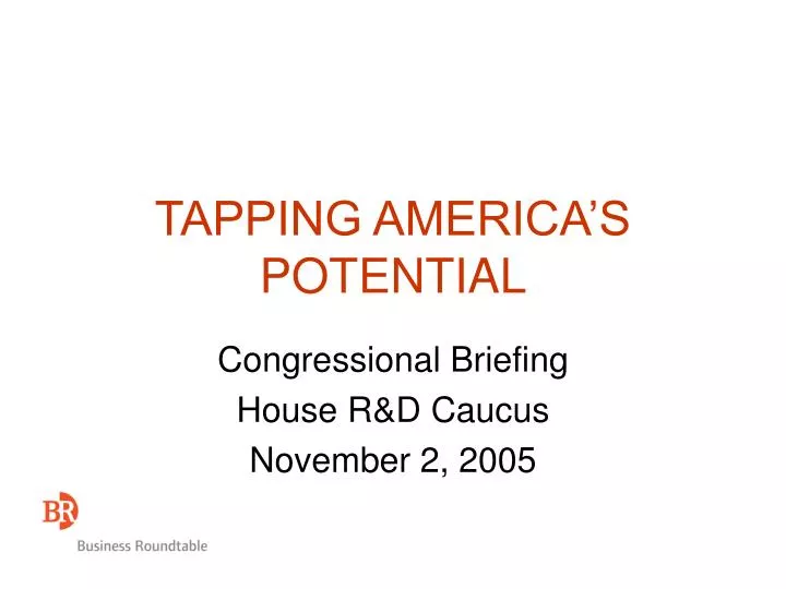 tapping america s potential