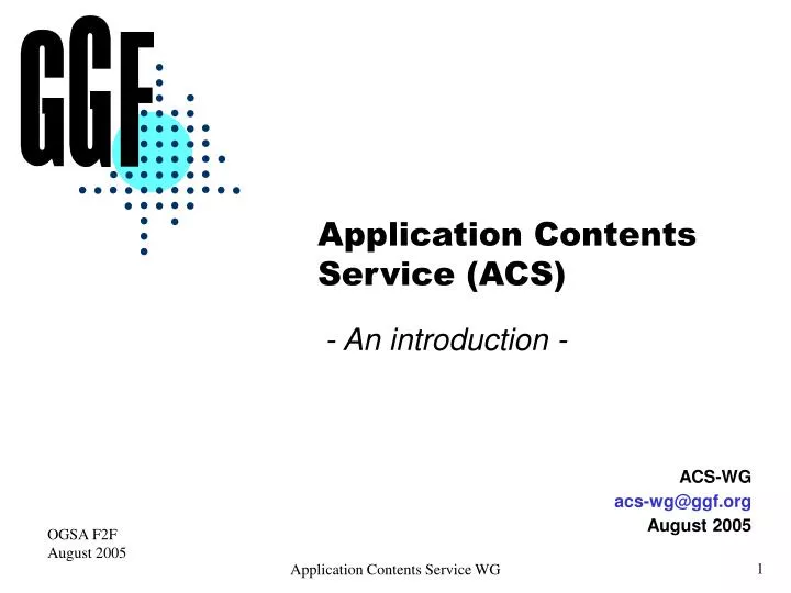 application contents service acs