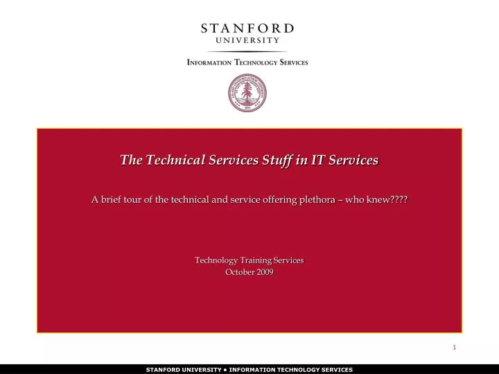 the technical services stuff in it services