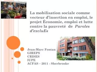 jean marc fontan gireps crises iupe acfas 2011 sherbrooke