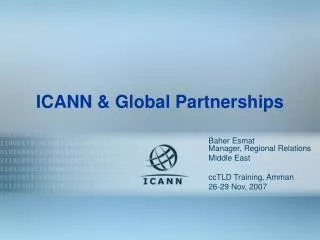 ICANN &amp; Global Partnerships