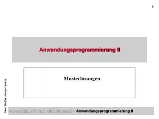 anwendungsprogrammierung ii