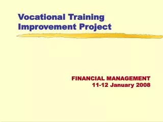 Vocational Training Improvement Project