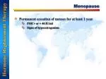 Menopause - slide 1