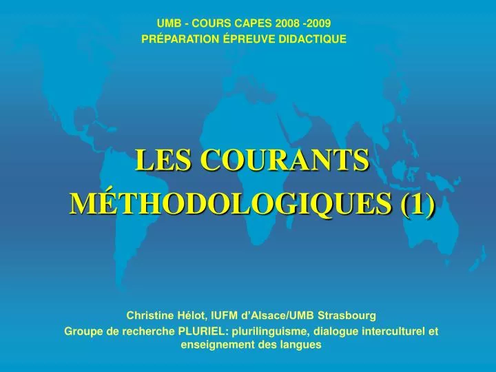 umb cours capes 2008 2009 pr paration preuve didactique