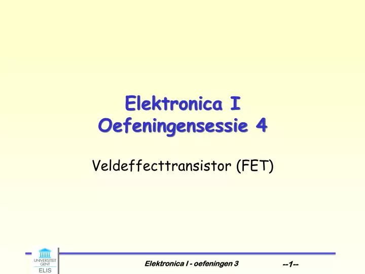 elektronica i oefeningensessie 4