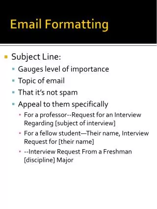 email formatting