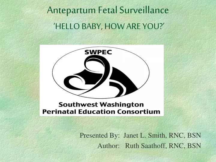 antepartum fetal surveillance hello baby how are you