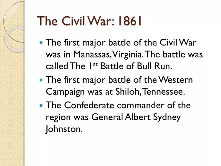 the civil war 1861