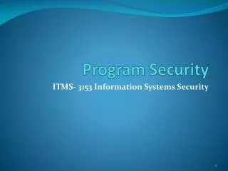 Program Security
