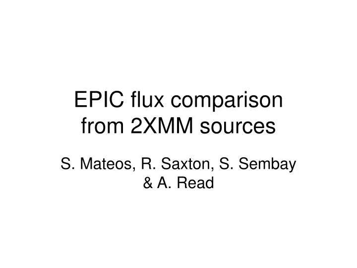 epic flux comparison from 2xmm sources