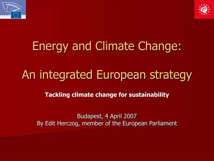 energy and climate change an integrated european strategy
