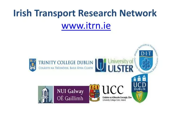 irish transport research network www itrn ie