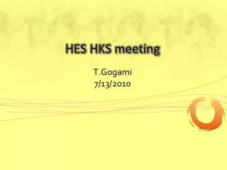 HES HKS meeting