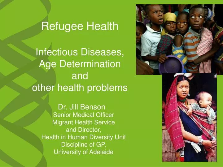 refugee health infectious diseases age determination and other health problems