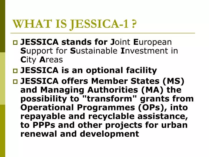 what is jessica 1