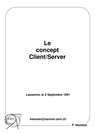 le concept client server