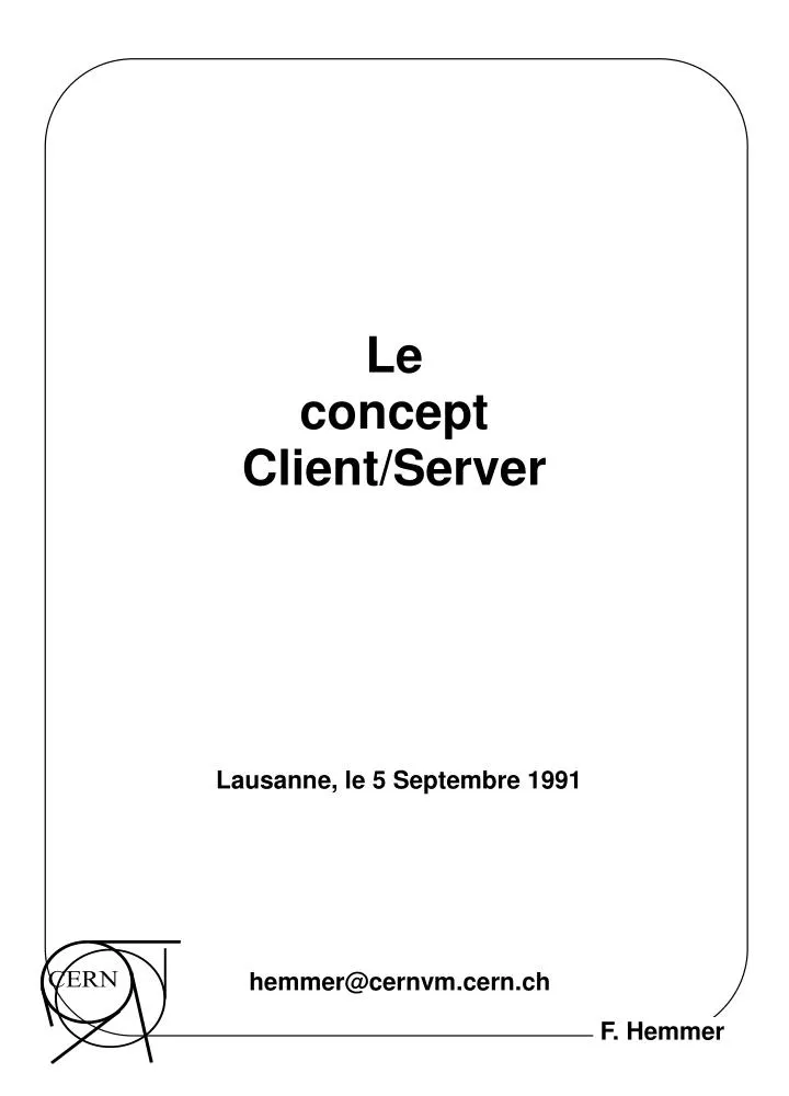 le concept client server