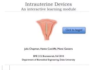 Intrauterine Devices An interactive learning module