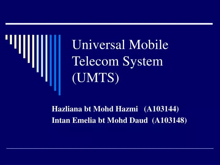 universal mobile telecom system umts