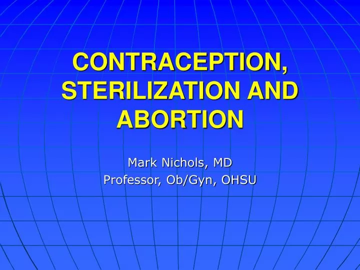contraception sterilization and abortion