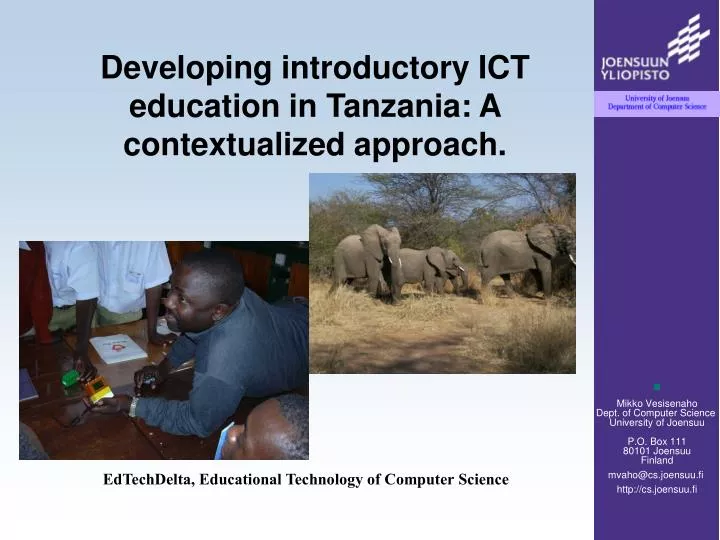 developing introductory ict education in tanzania a contextualized approach