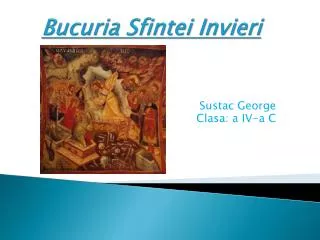 bucuria sfintei invieri