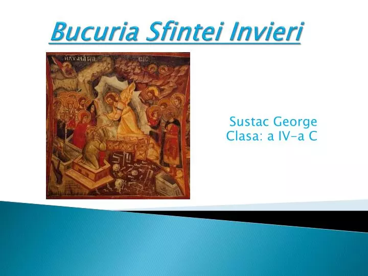 bucuria sfintei invieri