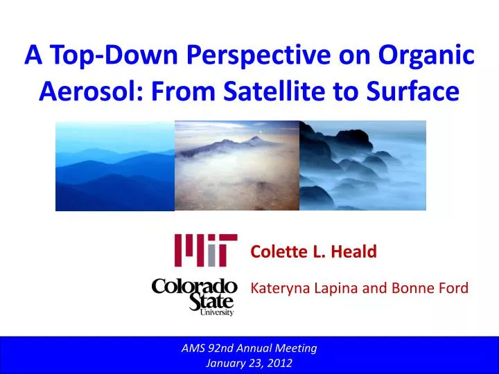 a top down perspective on organic aerosol from satellite to surface
