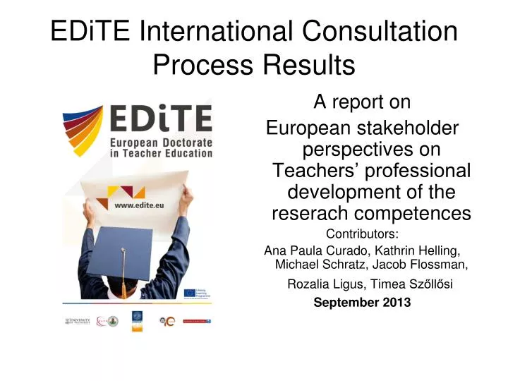 edite international consultation process results