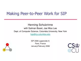 Making Peer-to-Peer Work for SIP