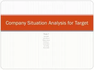 Company Situation Analysis for Target