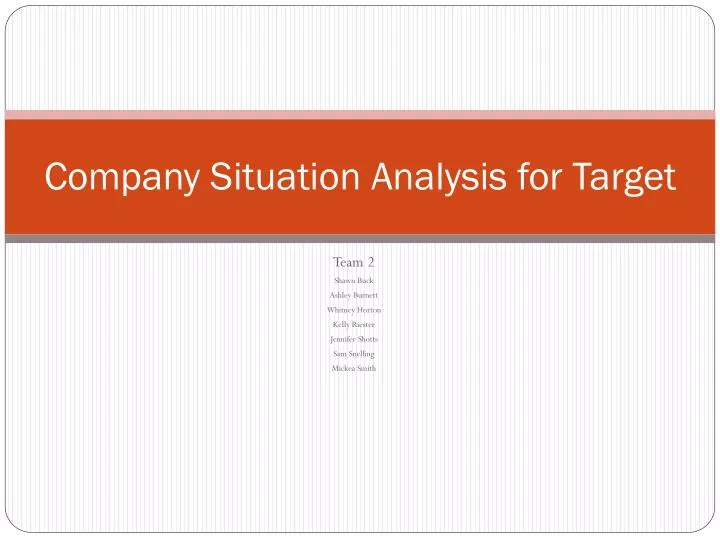 company situation analysis for target