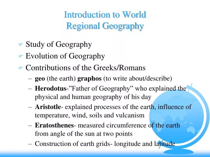 introduction to world regional geography