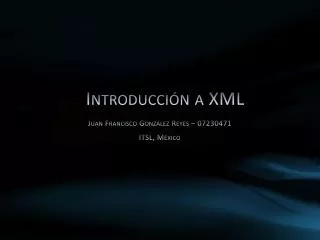 introducci n a xml
