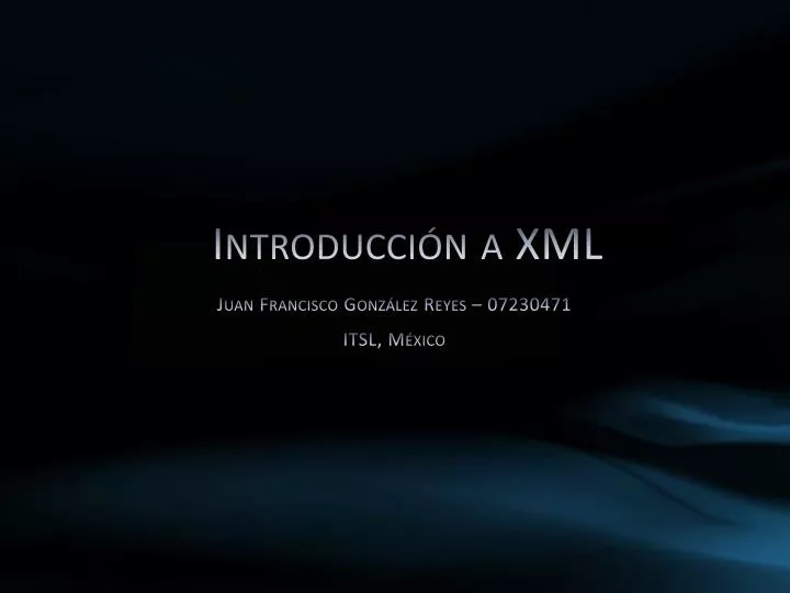 introducci n a xml