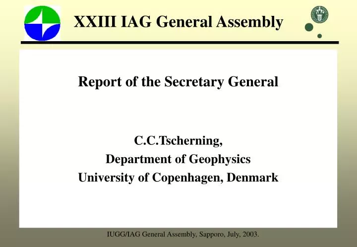 xxiii iag general assembly