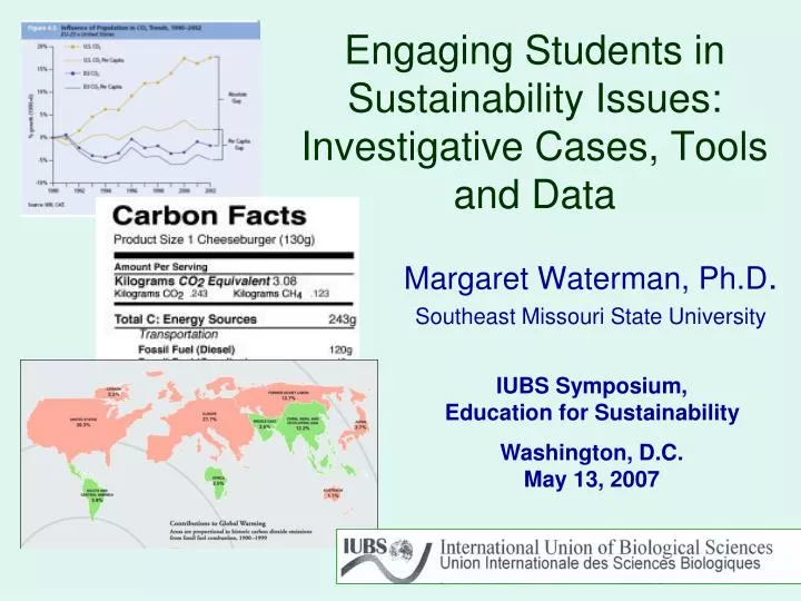 engaging students in sustainability issues investigative cases tools and data