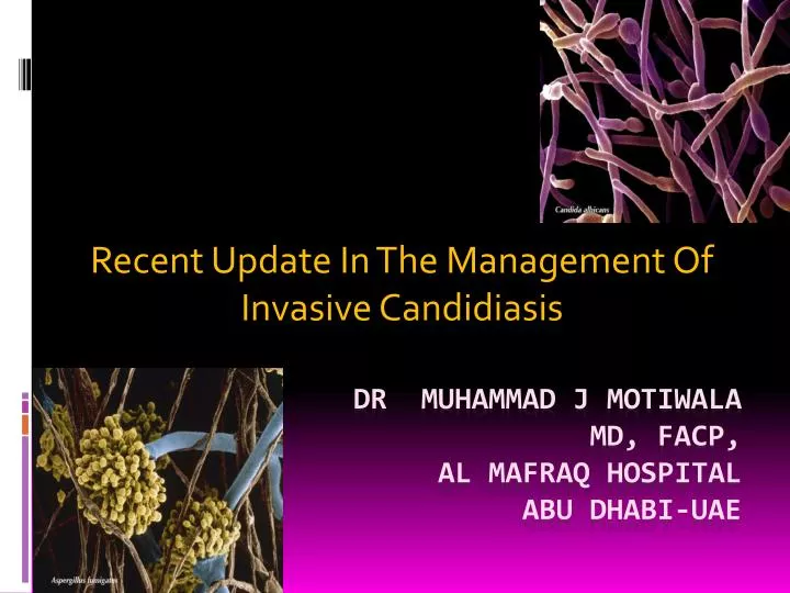 recent update in the management of invasive candidiasis